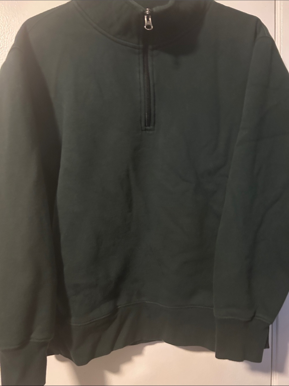 Women's Dark Green Cowl-Neck Pullover Sweater